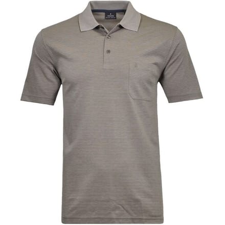 Ragman Polo Softknit Fine Stripe Easy Care Kitt / male