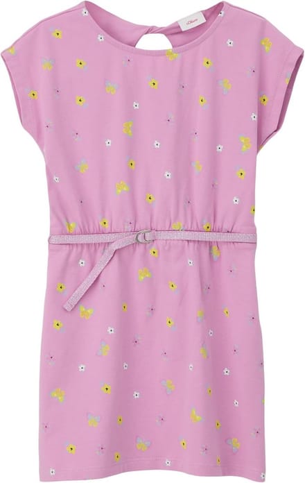 Meisjes Jurk met Allover Patroon - Comfortabele Kinderjurk