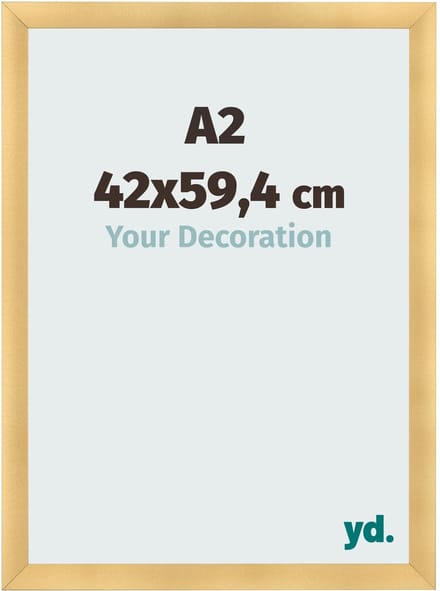 Your Decoration - Fotolijst A2 42x59,4 cm - MDF - Goud Mat - Pisa