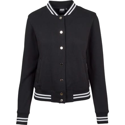 Urban Classics Ladies College Sweat Jacket Collegejas zwart-wit M