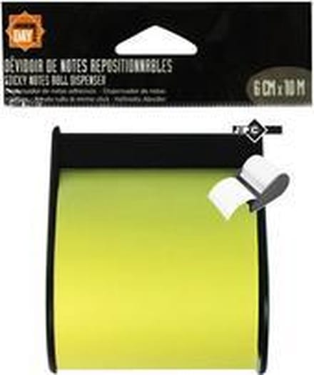 Wonday sticky notes op rol, 10 m x 60 mm, neongeel