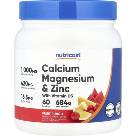 Nutricost, with Calcium Magnesium and Zinc, Vitamin D3, 24.4 oz (684 g)