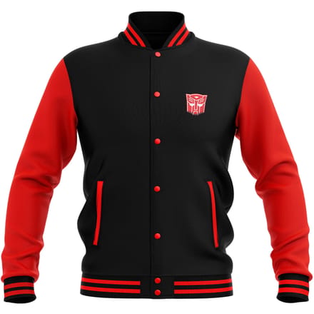 Transformers Autobot Varsity Jacket - Black / Red - S - Black / Red