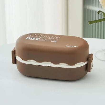 Draagbare Lunchbox Voor Kinderen Magnetronbestendig Plastic Bento Box Met Vakken & Sausbakje Stapelbare Salade Fruit Voedselcontainer 2&850ml gray