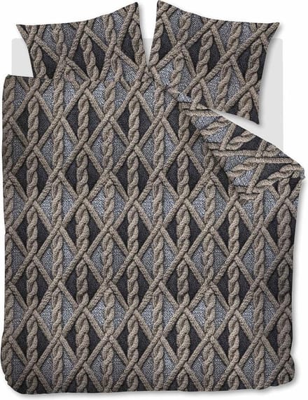 Beddinghouse Aran Knit Dekbedovertrek - Flanel - Tweepersoons - 200x200/220 cm - Grey