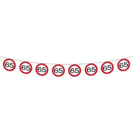 65 jaar Verkeersbord Slinger - 12 meter