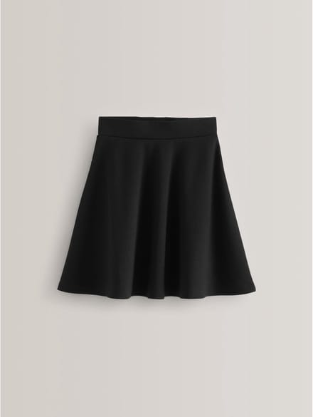 Next - Meisjes - Jersey stretch school skater rok met elastische taille - Zwart