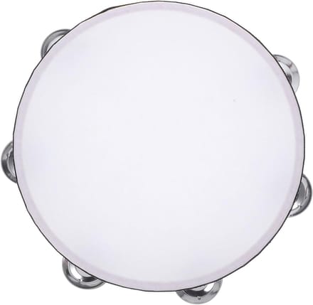 Kinder Tamboerijn - Houten Percussie - Muziek Ontdekken - Dubbele Rij Jingles - 22.5 cm - Multicolor