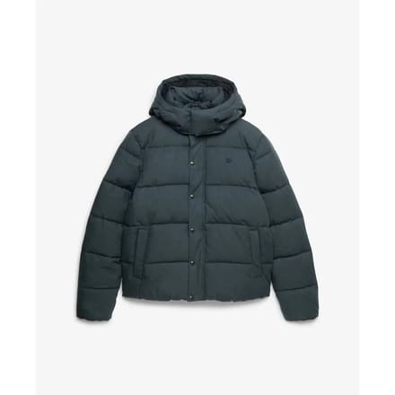 Superdry - Premium Geruite Puffer Jas met Capuchon - Heren - Gewatteerde jassen