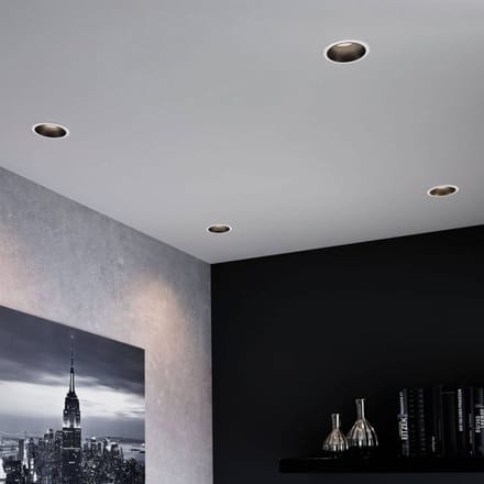 Inbouwlamp Cole rond 88 mm GU10 max. 10W 230V dimbaar Wit, Zwart mat