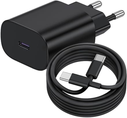 Viewr 30W USB-C Adapter + 1m USB-C naar USB-C Kabel - Super Fast Charger - Snellader - Geschikt voor Smartphone & Tablet