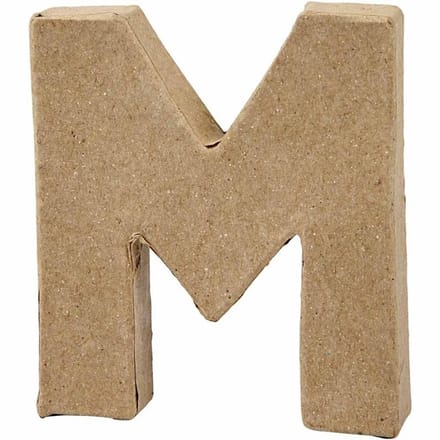 Letter, M, H: 10 cm, B: 9 cm, dikte 1,7 cm, 1 stuk