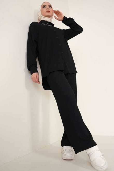 Oversized Shirt & Broek Twee-Stuk Coördineerset