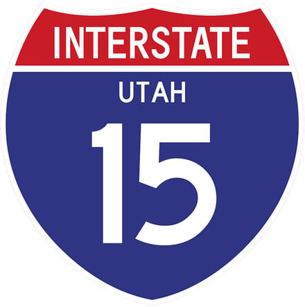 Signs USA - wandbord - dibond - Interstate 15 - Utah - 39 x 39 cm