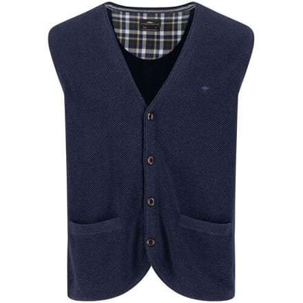 Fynch-Hatton Buttoned Vest Cotton Wool Navy / male