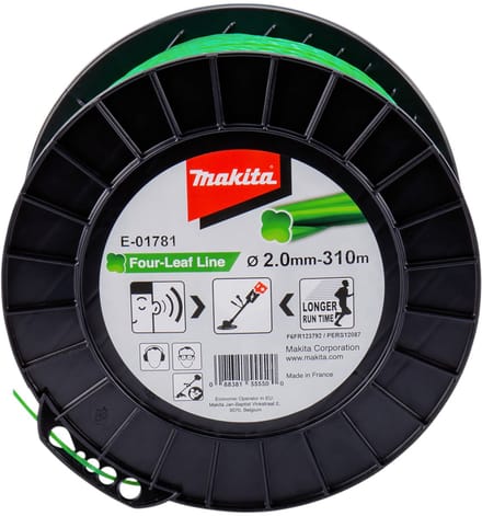 Makita Klaverbladvormig maaidraad 2,00x310mtr groen - E-01781