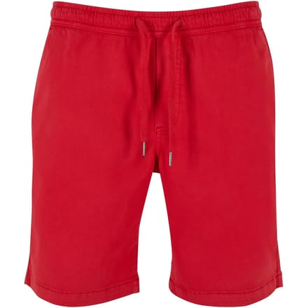 Urban Classics - Stretch Twill Joggshorts Korte broek - S - Rood