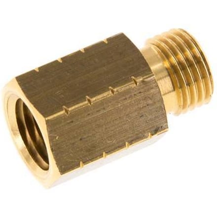 G 1/4'' x 1/4'' NPT M/F Messing Verloopring 16 Bar - Hydrauliek