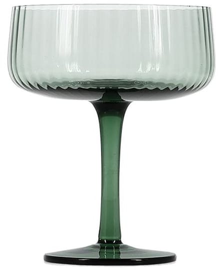 S|P Collection Champagneglas 23cl coupe donkergroen Ray - set/4