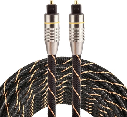Provium - Toslink optische kabel - verguld - hoge kwaliteit - 6 mm - TV / DVD / CD / DAT / PS4 / AV / MD / TD - 2 meter - zwart
