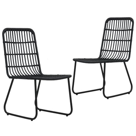 vidaXL - Tuinstoelen - 2 - st - poly - rattan - zwart