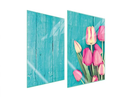 TMK ArtDeko - Beschermplaat - Glas - 2x35x52 cm - Tulpen