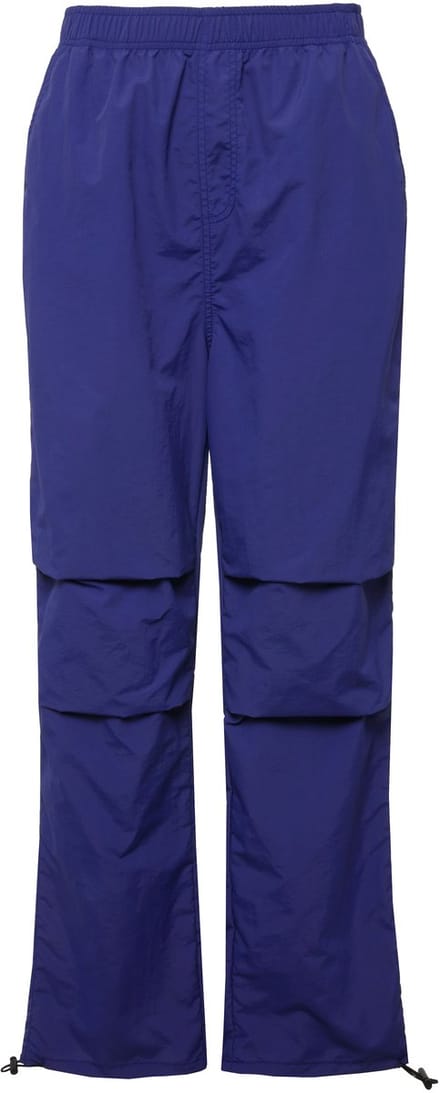 Studio Untold - Dames - Pilotenbroek wide legs elastische tailleband knieplooien - Blauw - Maat XL