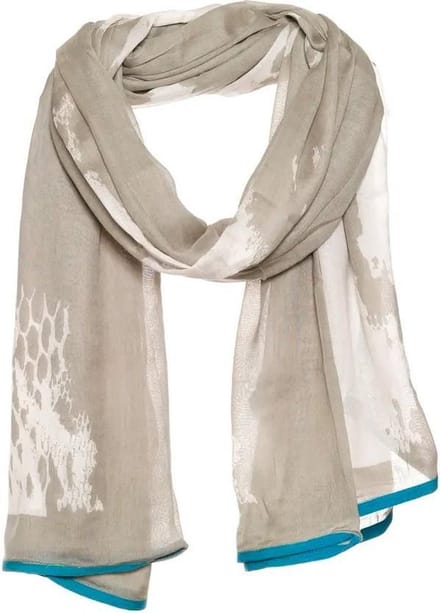 Sjaal taupe - 100% modaal - slangenprint