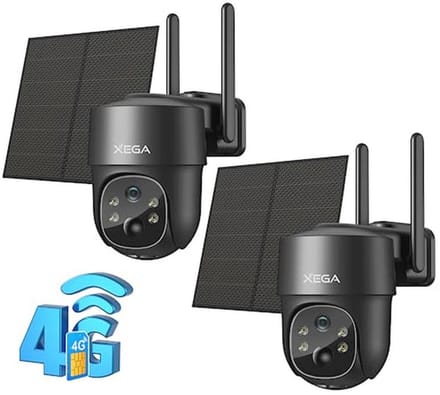 4G LTE Buiten Bewakingscamera met Zonne-energie | 2K HD Nachtzicht, Bewegingsdetectie en Cloudopslag
