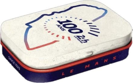 Le Mans 100 Ans Pepermunt Blik mint box 4 x 6 cm