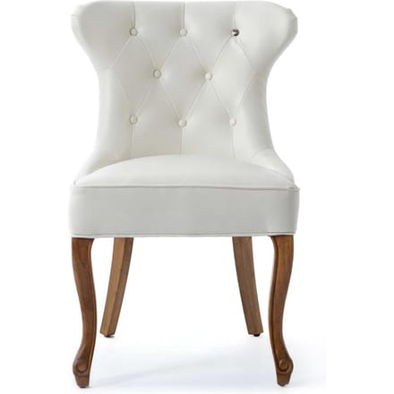 George Dining Chair - Eetkamerstoel - Wit - Pellini Leer