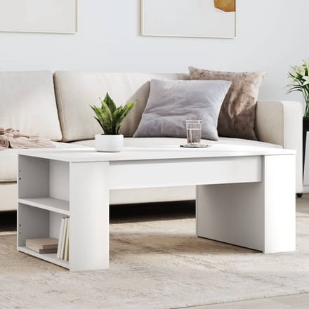 Vidaxl Salontafel, Wit, 102X55X42 Cm, Materiaal Houtvezelplaat