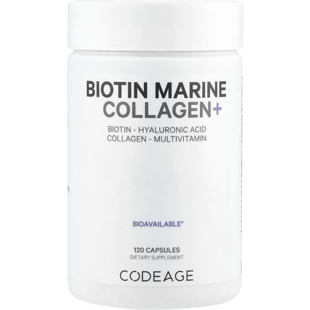Codeage Naturel, collagène marin biotine, 120 capsules