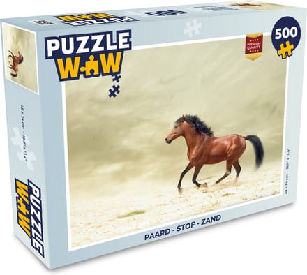 Puzzel Paard - Stof - Zand - Legpuzzel - Puzzel 500 stukjes