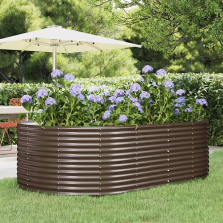 vidaXL - Plantenbak - 212x140x68 - cm - gegalvaniseerd - staal - bruin