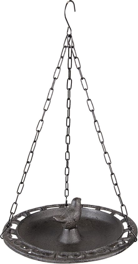 Clayre & Eef Vogelvoederbak Ø 23x8/36 cm Bruin IJzer