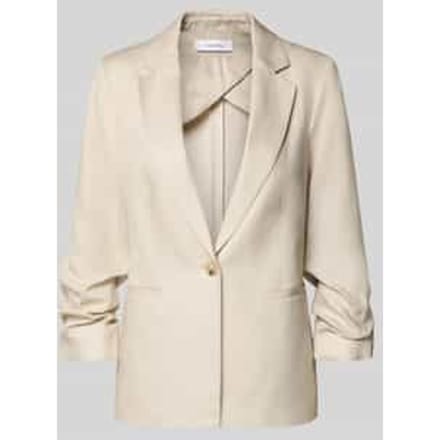 regular fit blazer van lyocellmix met reverskraag