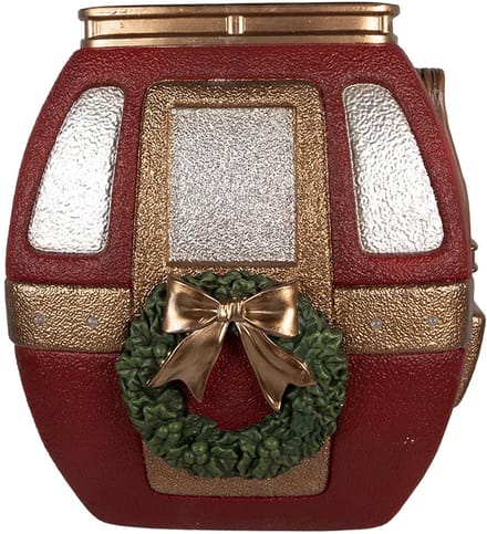 Clayre & Eef Kerstdecoratie met LED-verlichting 47x48x51 cm Rood Metaal