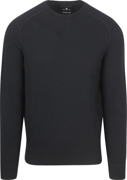 State Of Art Trui Structure Navy - Maat L - Heren - Pullovers