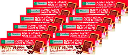 Damhert | Minder Suikers | Petit Beurre | Pure chocolade | 12 stuks | 12 x 12 x 12,5 gram