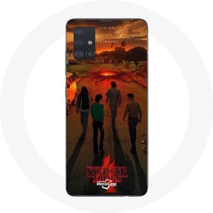 Coque - Samsung - Galaxy A71 - Souple - Blanc - Stranger Things Saison 4