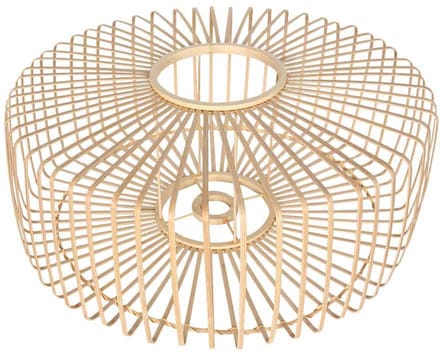 Bamboe/Houten Lampenkap Naturel ⌀40cm E27 Support Breeza-Beache Steinhauer - Trendy Design voor Binnengebruik