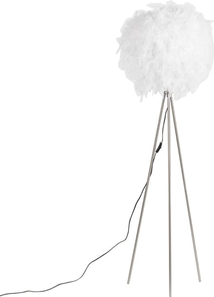 QAZQA Feather Tripod/Driepoot Vloerlamp - 1 lichts - H 1550 mm - Wit