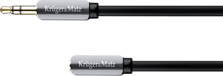 Krüger&Matz - Jack Kabel - 3,5mm Wtyk-Gniazdo - 1m - Hoogwaardige Kwaliteit