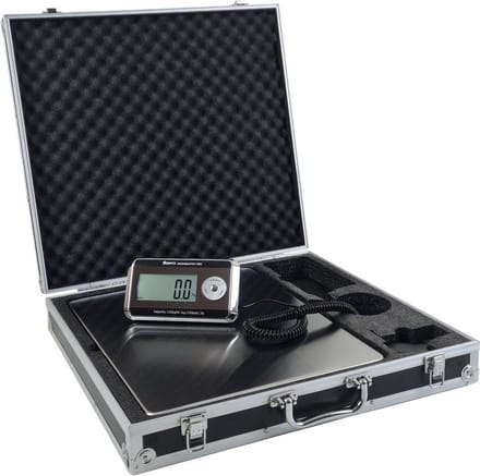 Stalen weegschaal in Koffer, Weegkoffer 100kg x 50g