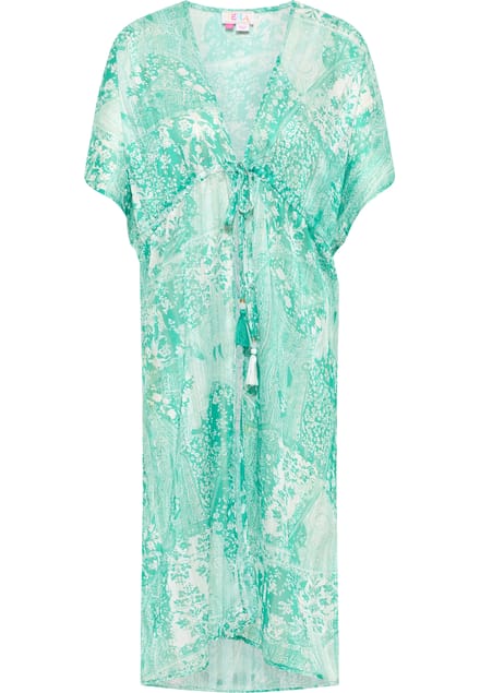 IZIA Kimono Dames Groen Wit