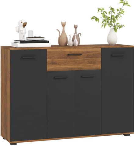 HOMCOM-Dressoir-120x35x85cm-Spaanplaat-Bruin