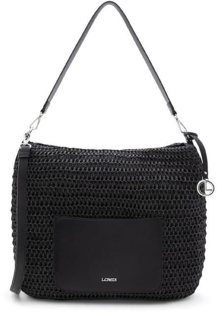 L.CREDI schoudertas Ramina Hobo Bag Schwarz zwart