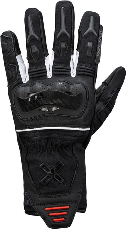 IXS Rapid-STX 1.0 Waterdichte Dames Zwart Wit Rood Handschoenen - Handschoen