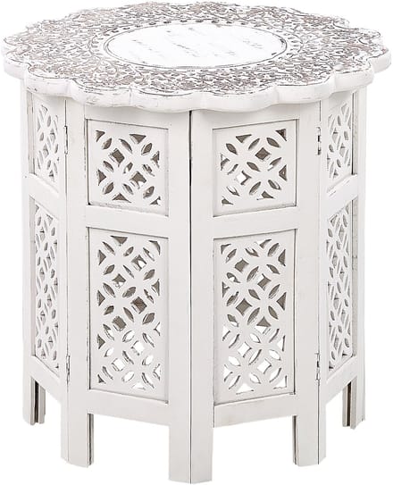 BADHI - Bijzettafel - Gebroken wit - Mangohout